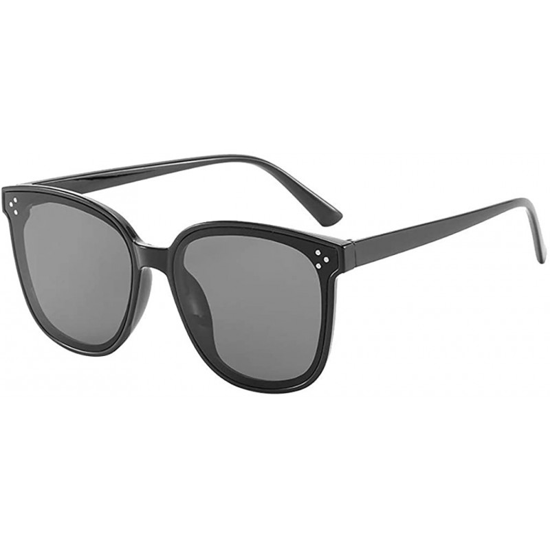 Oversized Vintage Harajuku Lightweight Oversized Sunglasses - Black - C2196ICZM30 $10.56