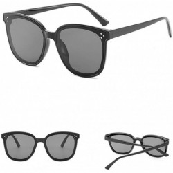 Oversized Vintage Harajuku Lightweight Oversized Sunglasses - Black - C2196ICZM30 $10.56