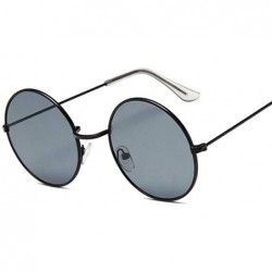 Round Retro Round Pink Sunglasses Women Sun Glasses For Women - Silver - CI18WYRY53U $19.72