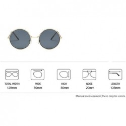 Round Retro Round Pink Sunglasses Women Sun Glasses For Women - Silver - CI18WYRY53U $19.72