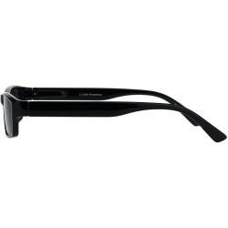 Oval Mens Hippie Pimp Color Lens Narrow Rectangular Black Frame Sunglasses - Black - CZ18IIMKT7T $8.26