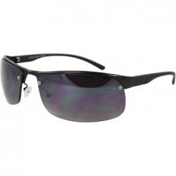 Rimless Semi-Rimless Sunglasses Black Frame Purple Black Lenses . - C01108HW3EN $9.37