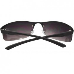 Rimless Semi-Rimless Sunglasses Black Frame Purple Black Lenses . - C01108HW3EN $9.37