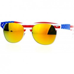 Wayfarer USA American Flag Print Sunglasses Unisex Patriotic Fashion Shades UV 400 - White/Us Flag - CE187K3RQGD $18.97