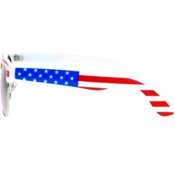 Wayfarer USA American Flag Print Sunglasses Unisex Patriotic Fashion Shades UV 400 - White/Us Flag - CE187K3RQGD $7.39