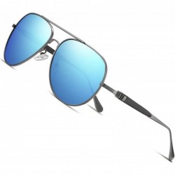 Oval DESIGN Pilot Sunglasses Men Polarized Metal Frame Anti-Glare Mirror Lens Fashion Fishing Sun Glasses UV400 - CO197ZAZZKL...