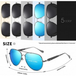 Oval DESIGN Pilot Sunglasses Men Polarized Metal Frame Anti-Glare Mirror Lens Fashion Fishing Sun Glasses UV400 - CO197ZAZZKL...