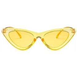 Goggle Fashion Cat Eye Sunglasses Vintage Mod Style Retro Eyewear - Yellow - C1189U3O092 $17.40