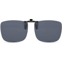 Shield Polarized Clip On Sunglasses Over Prescription Glasses for Men Women UV Protection - Grey - CB18QEGXWR7 $21.65