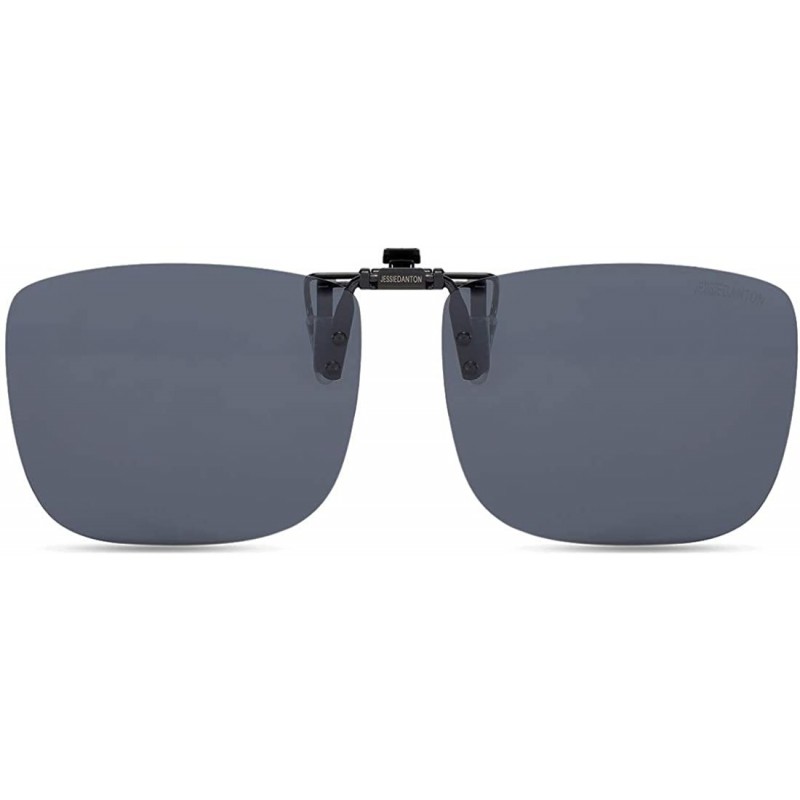 Shield Polarized Clip On Sunglasses Over Prescription Glasses for Men Women UV Protection - Grey - CB18QEGXWR7 $13.11
