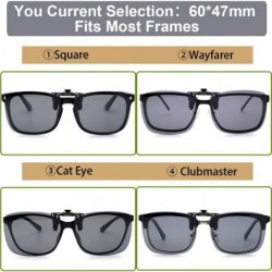 Shield Polarized Clip On Sunglasses Over Prescription Glasses for Men Women UV Protection - Grey - CB18QEGXWR7 $13.11