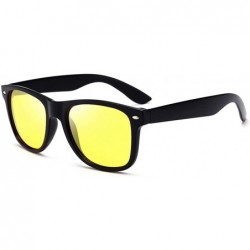 Sport Polarized Sunglasses 80's Retro Classic Stylish For Men Women - Black&night Yellow - CS18MGKCWEI $17.51