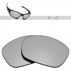 Sport 100% Precise-Fit Replacement Sunglass Lenses Ten X OO9128 - Polarized Metallic Silver Mirror - CH18CK772IY $18.15