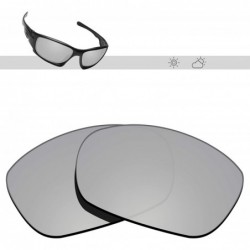Sport 100% Precise-Fit Replacement Sunglass Lenses Ten X OO9128 - Polarized Metallic Silver Mirror - CH18CK772IY $18.15