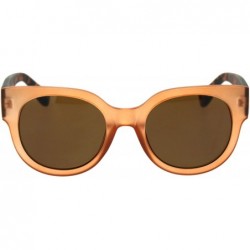 Rectangular Womens Thick Plastic Round Boyfriend Horn Rim Sunglasses - Orange Tortoise Brown - C618RY3RNE7 $20.06