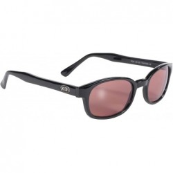 Oversized Original KD's Biker Sunglasses (Black Frame/Rose Colored Lens) - C6112BW2XRZ $22.45