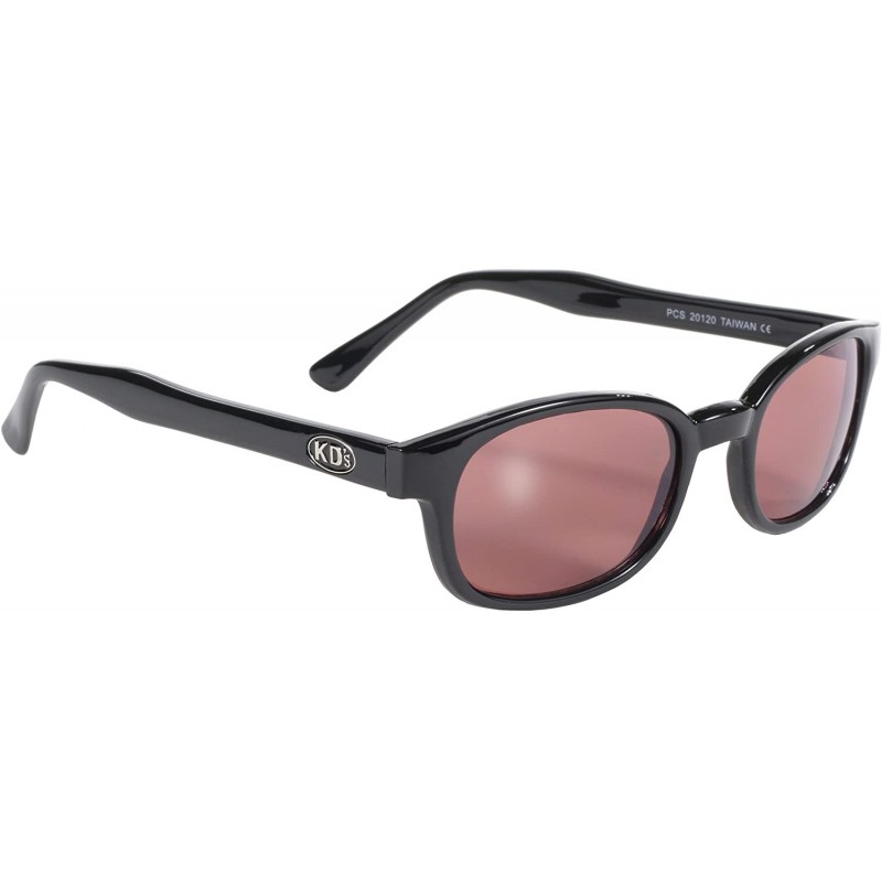 Oversized Original KD's Biker Sunglasses (Black Frame/Rose Colored Lens) - C6112BW2XRZ $14.47