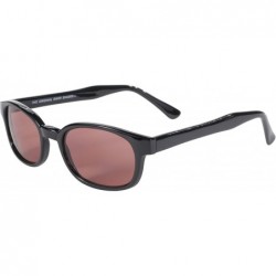 Oversized Original KD's Biker Sunglasses (Black Frame/Rose Colored Lens) - C6112BW2XRZ $14.47