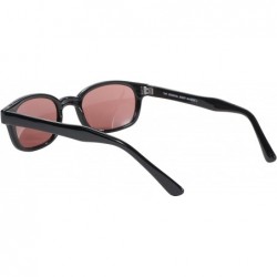 Oversized Original KD's Biker Sunglasses (Black Frame/Rose Colored Lens) - C6112BW2XRZ $14.47