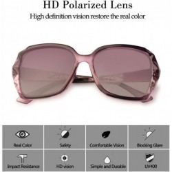 Oversized Women Luxury Classic Oversized Polarized Sunglasses 100% UV Protection Fashion Eyewear - Purple Frame/Purple Lens -...