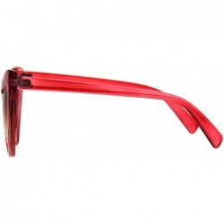 Cat Eye Womens Cat Eye Heart Shape Retro Goth Plastic Sunglasses - Red - CW180K73X8N $10.89