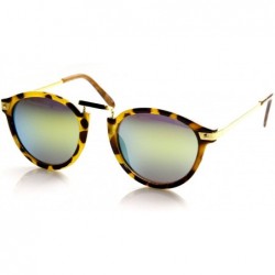 Wayfarer Vintage Inspired Round Horned Rim P-3 Frame Retro Sunglasses - Yellow Tortoise Sun - CG12JPZ07FZ $9.83