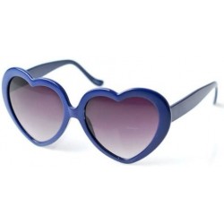 Oversized Love Heart Sunglasses Mod Women Fashion Shades RED BLACK WHITE - Red - C5115UIIZLP $11.19