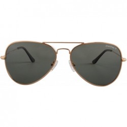Aviator Polarized Metal Sunglasses Classic UV400 Sun Glasses - Z3001 - C6 Gold/G15 Lens - CF189O45W7M $14.16