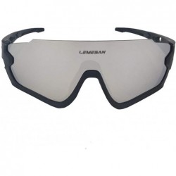 Round Polarized Sports Sunglasses Cycling Glasses Baseball Fishing Golf Driving Goggle - 03black&graylenes - CB18YZWHRQM $28.42