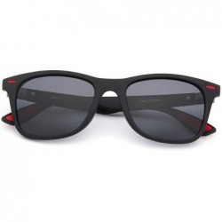 Sport Retro Polarized Sunglasses Lightweight Casual Sport Classic for Men Women UV400 - Black Lens/Black - C918SC4ZL5Z $17.39