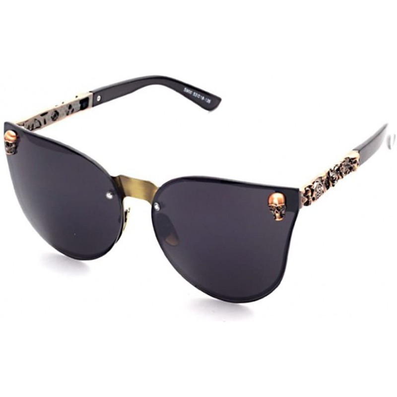 Oversized Man and woman Metal sunglasses Oval glasses - C5 - C018CAA7UTU $12.52