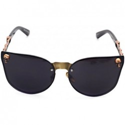 Oversized Man and woman Metal sunglasses Oval glasses - C5 - C018CAA7UTU $12.52