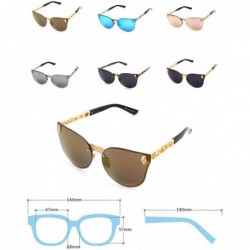 Oversized Man and woman Metal sunglasses Oval glasses - C5 - C018CAA7UTU $12.52