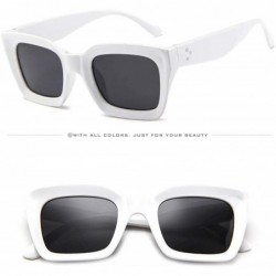 Semi-rimless Sunglasses for Men Women- Polarized Square Aviator Sunglasses Retro Style Metal Frame for Cycling Driving - CI18...