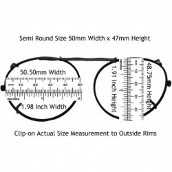 Round Semi Round Non Polarized Clip on Sunglass - Pewter-non Polarized Brown Lens - CM189Y5SZL7 $13.02