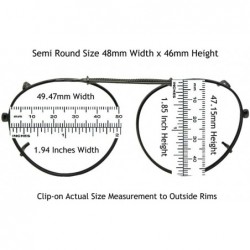 Round Semi Round Non Polarized Clip on Sunglass - Pewter-non Polarized Brown Lens - CM189Y5SZL7 $13.02