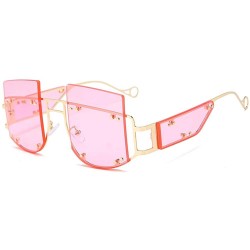Oversized Square Oversized Sunglasses Classic Fashion Style sun glassses for Women - C2 - C418ZUESHIT $20.98