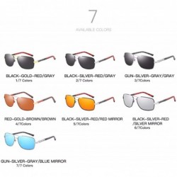 Aviator Polarized sunglasses Men's box Sunglasses driving glasses - C - C118QQ2DLAZ $37.65