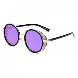 Goggle Gothic Steampunk Round Sunglasses Mirror Goggle Luxury Fashion Sun Glasses Women Vintage Oculos Shades - C0197Y7EUGN $...