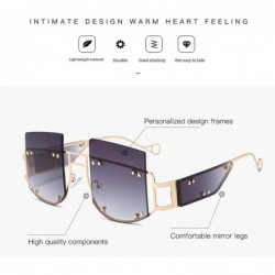 Oversized Square Oversized Sunglasses Classic Fashion Style sun glassses for Women - C2 - C418ZUESHIT $7.40