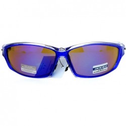 Sport Arctic Blue Sunglasses Anti-Glare Bluetech Mirror Lens Mens Sports Shades - Royal Blue White - C61873E6YD5 $15.00