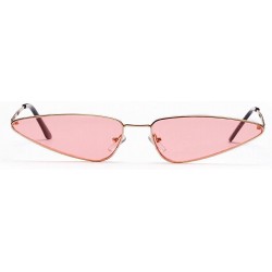 Cat Eye Vintage Cat Eye Sunglasses Women Small Frame Metal Retro Sun Glasses for Ladies - Pink - CQ18DRMOEKH $8.52