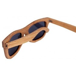 Square Wood Sunglasses for Men and Women - Bamboo Polarized Wooden Sunglasses - Black - CC18U3Y79OW $18.44