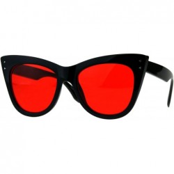 Butterfly Butterfly Cateye Sunglasses Womens Chic Retro Designer Style Shades - Black (Red) - CM18CI6M2U2 $23.18