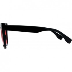 Butterfly Butterfly Cateye Sunglasses Womens Chic Retro Designer Style Shades - Black (Red) - CM18CI6M2U2 $13.34