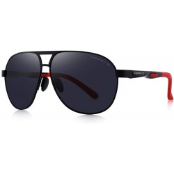 Aviator DESIGN Men Classic Polarized Sunglasses Male Pilot Sun Glasses Big C01 Black - C01 Black - C018XE0YHKH $12.08