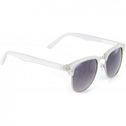 Rimless Classic Sunglasses Half Frame Horned Rim Retro Classic Glasses (Frost/Dark- Black) - CH185H6M54Z $10.38