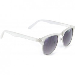 Rimless Classic Sunglasses Half Frame Horned Rim Retro Classic Glasses (Frost/Dark- Black) - CH185H6M54Z $17.69