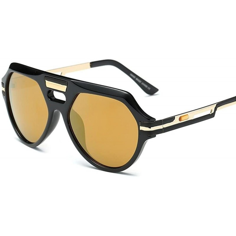 Square Vintage Square Sunglasses Women Brand Designer Sexy Retro Big Frame 997229Y - Gold - CD18522TXN8 $14.96