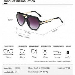 Square Vintage Square Sunglasses Women Brand Designer Sexy Retro Big Frame 997229Y - Gold - CD18522TXN8 $14.96